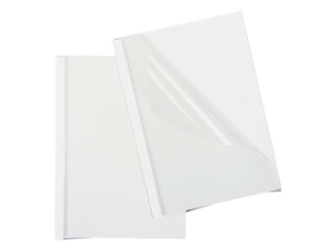 Afbeeldingen van GBC thermische omslag, a4, 4 mm, verpakking 100 stuks, ib370038, transparant/wit