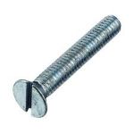 Afbeeldingen van Metaalschroef, m4, 60 mm, platkop, din963, gegalvaniseerd, verzinkt