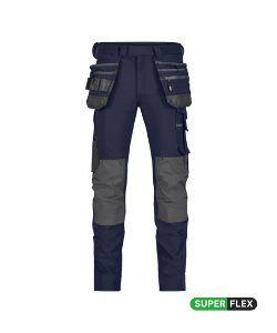 Afbeeldingen van Dassy broek Matrix nachtblauw/antraciet grijs
