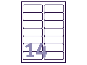 Afbeeldingen van Avery etiket, 99.1 x 38.1 mm, verpakking 350 stuks, l7563-25, transparant