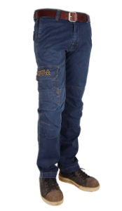 Afbeeldingen van Crosshatch spijkerbroek toolbox afr blauw