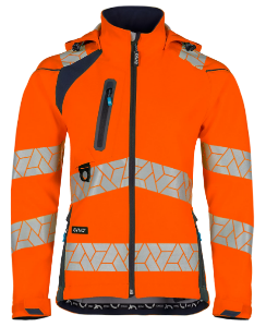 Afbeeldingen van Synq dames softshell Deteqtor fluor oranje/marine