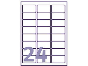 Afbeeldingen van Avery etiket, 63.5 x 33.9 mm, verpakking 2400 stuks, l7159-100