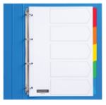 Afbeeldingen van Tabbladen Quantore 4-gaats karton 5-delig wit