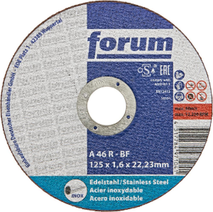 Afbeeldingen van Forum Doorslijpschijf INOX vlak 125x1,6mm T41