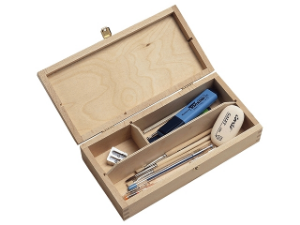 Afbeeldingen van Office tekendoos, 270 x 150 x 80 mm, nummer 3, 140022, groot, hout