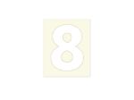 Afbeeldingen van Pickup cijfer 8 wit , 40 mm