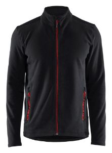 Afbeeldingen van Blåkläder Microfleecevest zwart/rood