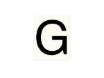 Afbeeldingen van Pickup letter g zwart , 80 mm
