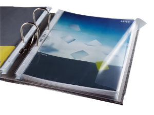 Afbeeldingen van Leitz showtas, a4, 0.12 mm, 4 rings, 47640000, nerf, polypropyleen