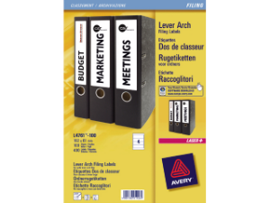 Afbeeldingen van Zweckform rugetiket, 192 x 61 mm, verpakking 400 stuks, l4761-100, wit