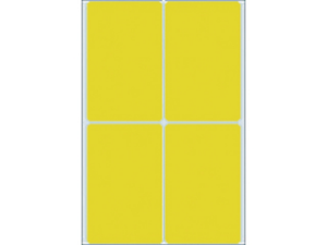 Afbeeldingen van Herma etiket, 52 x 82 mm, verpakking 128 stuks, 2491, geel