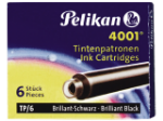 Afbeeldingen van Pelikan inktpatroon, verpakking 6 stuks, 301184, blauw/zwart