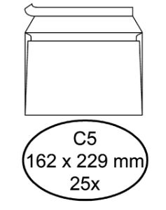 Afbeeldingen van Envelop Quantore bank C5 162x229mm zelfklevend wit 25 stuks