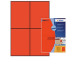Afbeeldingen van Herma etiket, 105 x 148 mm, a4, verpakking 400 stuks, superprint, 4397, rood