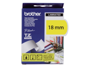 Afbeeldingen van Brother labeltape, 18 mm x 8 meter, tze-641, geel/zwart