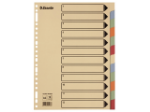 Afbeeldingen van Esselte tabbladen 23rings a4 karton 10dlg gekleurde tabs chamois, 3031025 