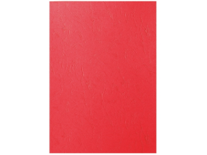 Afbeeldingen van GBC voorblad, a4, 250 gram, verpakking 100 vel, ce040031, lederlook, karton rood