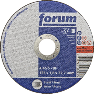 Afbeeldingen van Forum Doorslijpschijf staal vlak 125x1,6mm T41