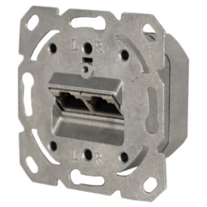 Afbeeldingen van Q-Link contactdoos telefoon/data - inbouw - CAT6A - 2 x 8-polig - element