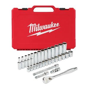 Afbeeldingen van MILWAUKEE® Ratel en- doppenset 3/8" 32-delig