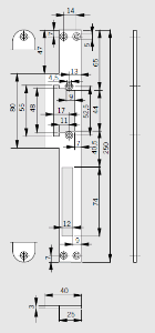 Afbeeldingen van Dorma sluitplaat voor electrische deuropener flr25, afgerond
