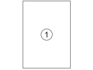 Afbeeldingen van Avery etiket, 210 x 297 mm, verpakking 100 stuks, dp001-100