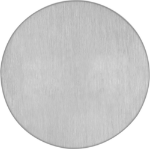 Afbeeldingen van Oxloc Symboolplaat blanco, 75 mm, rond, zelfklevend, rvs mat geborsted