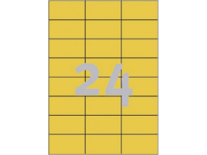 Afbeeldingen van Zweckform etiket, 70 x 37 mm, verpakking 2400 stuks, 3451, geel
