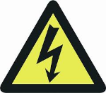 Afbeeldingen van Pictogram driehoek 20cm. Gevaarlijke elektrische spanning