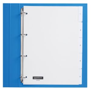 Afbeeldingen van Tabbladen Quantore 4-gaats 5-delig met venster wit PP