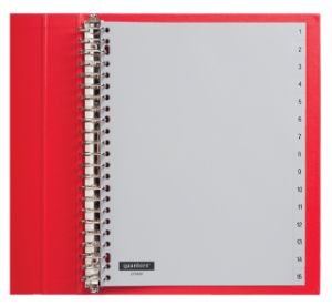 Afbeeldingen van Tabbladen Quantore 23-gaats 1-15 genummerd grijs PP