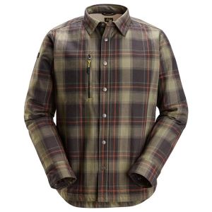 Afbeeldingen van Snickers werkshirt 8522 khaki groen/zwart