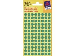 Afbeeldingen van Zweckform etiket, 8 mm, verpakking 416 stuks, 3012, groen