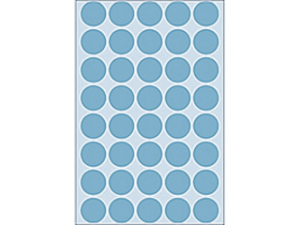Afbeeldingen van Herma etiket rond, 19 mm, verpakking 1280 stuks, 2253, blauw