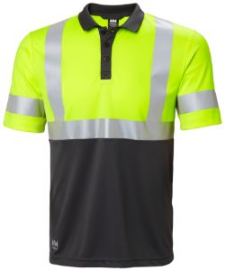 Afbeeldingen van Helly Hansen polo Addvis CL 1 fluor geel/marine