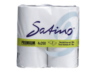 Afbeeldingen van Satino toiletpapier 2-laags 200v wit