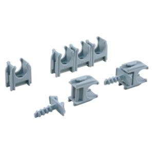 Afbeeldingen van Q-Link buisclip euro - 19 mm - grijs, 20 stuks