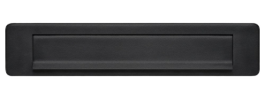 Afbeeldingen van Oxloc Briefplaat recht RVS mat zwart 350 x 73 x 8,5 mm