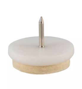 Afbeeldingen van Glijnagel 24 mm Wit met Hard Gestijfd Wolvilt