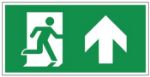 Afbeeldingen van Bord nooduitgang pijl naar boven 200x100mm