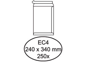 Afbeeldingen van Hermes envelop akte zk 240x340 wit 120gram 250stuks, ec4ahe120s 
