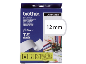 Afbeeldingen van Brother labeltape, 12 mm x 8 meter, tze-n231, wit/zwart