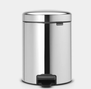 Afbeeldingen van Newicon pedaalemmer brilliant steel 5 liter