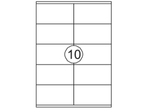 Afbeeldingen van Avery etiket, 105 x 58 mm,  verpakking 1000 stuks, dp010-100