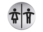 Afbeeldingen van Durable infobord pictogram, 83 mm, rond, toiletten dames/heren, 492023