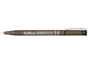 Afbeeldingen van Artline fineliner, 0.4 mm, 655203, zwart