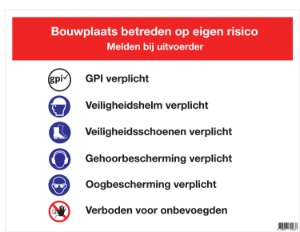 Afbeeldingen van Bord calamiteiten         690x520mm