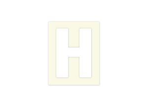 Afbeeldingen van Pickup letter h wit , 40 mm