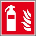 Afbeeldingen van Bord brandblusser met vlam 200x200mm
